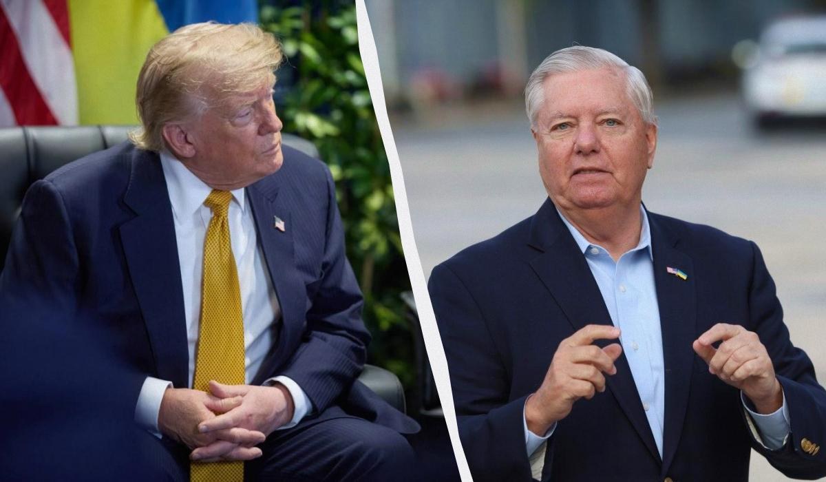 Дональд Трамп і Ліндсі Грем під час спільного виступу