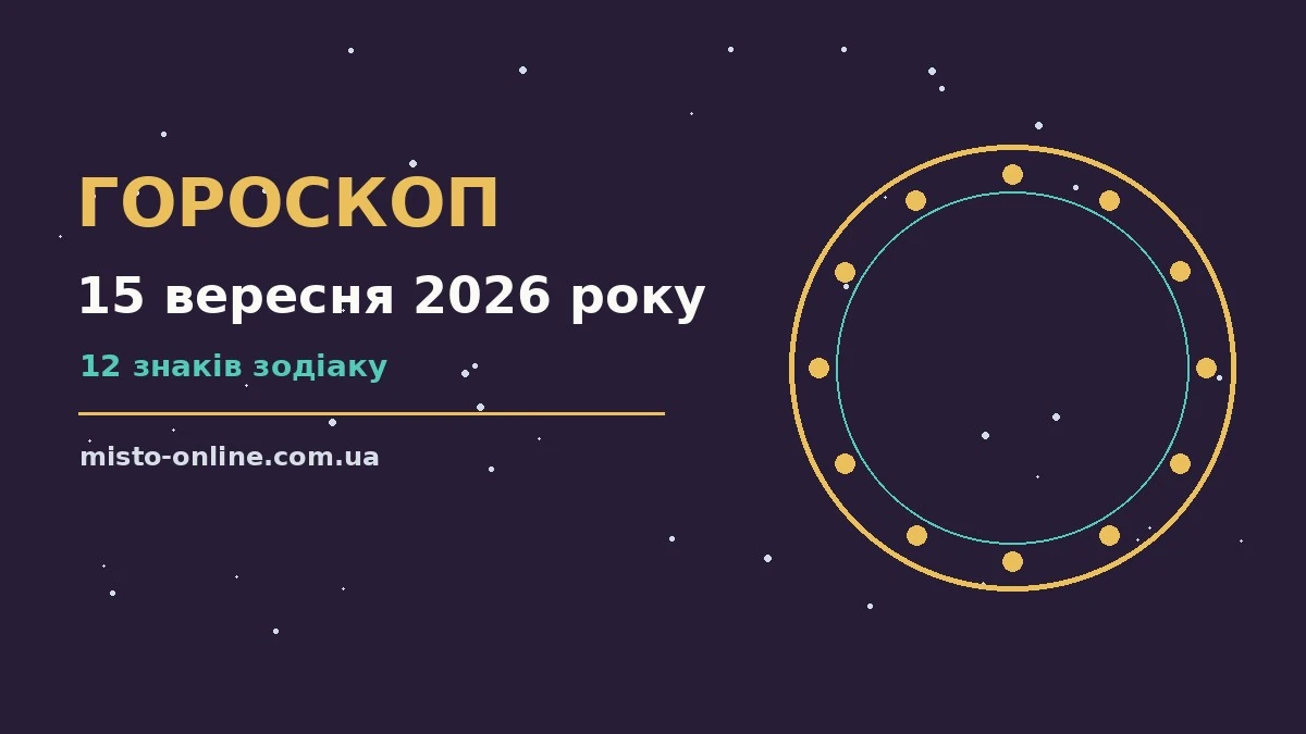Зіркова ніч над містом, символ щоденного гороскопу на 15 вересня 2026 року