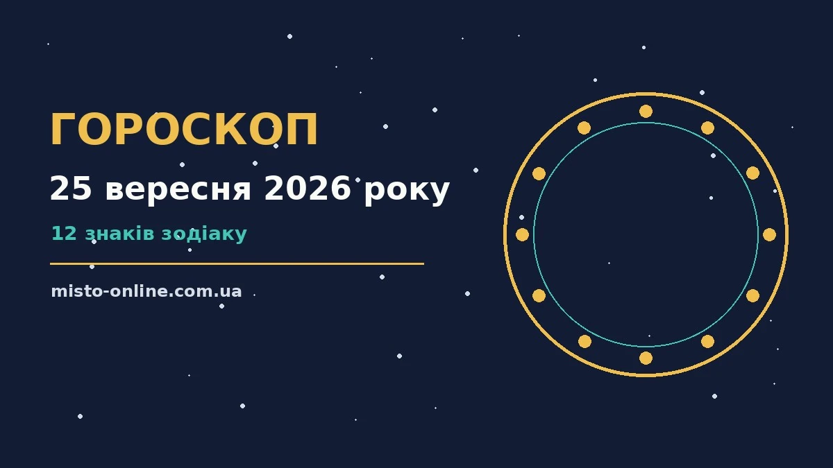 Гороскоп на 25 вересня 2026 року: час рішень для всіх знаків для грошей і кохання