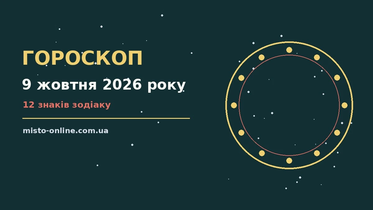 Гороскоп на 9 жовтня 2026 року: час рішень для всіх знаків для грошей і кохання